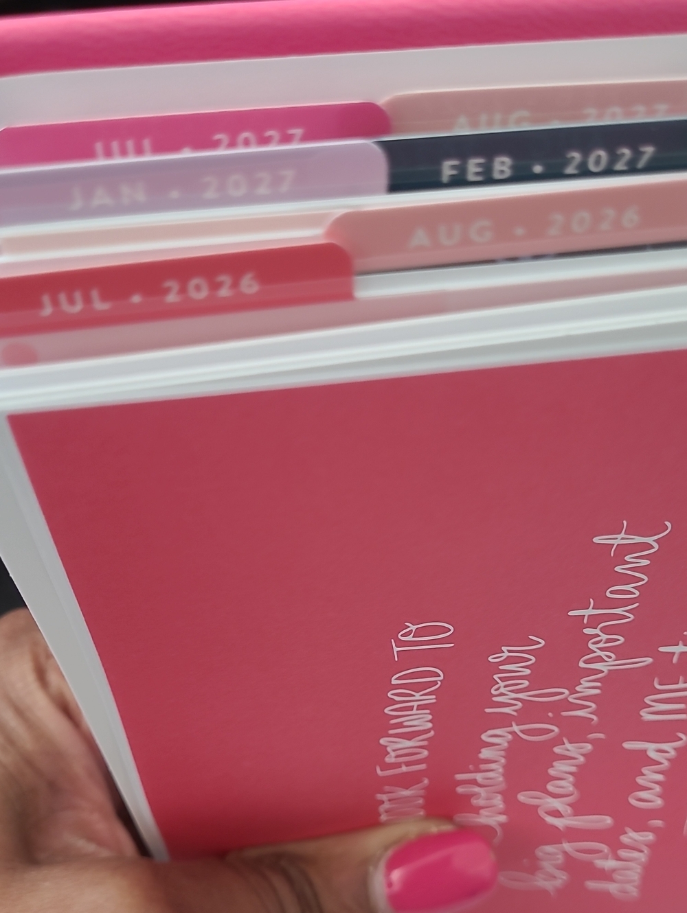 Pink Inspirational Spiral Planner - July 2026-December 2027 - Picture 8 of 9